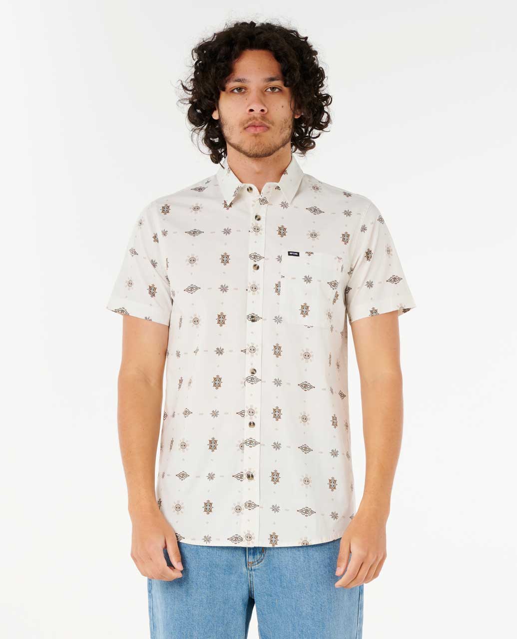 Rip Curl Men Diamond Micro Short Sleeve Shirt