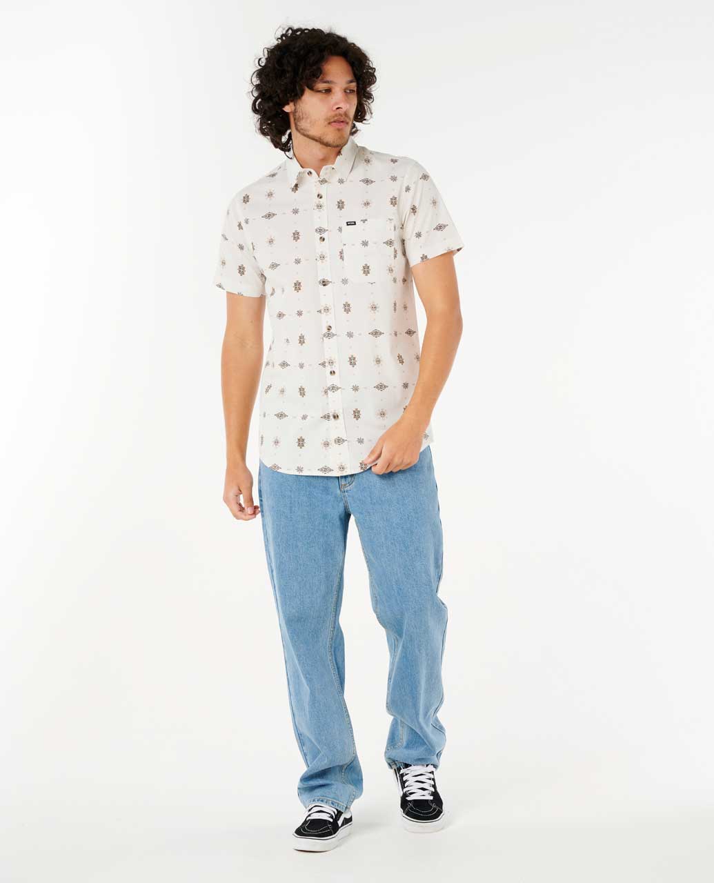 Rip Curl Men Diamond Micro Short Sleeve Shirt