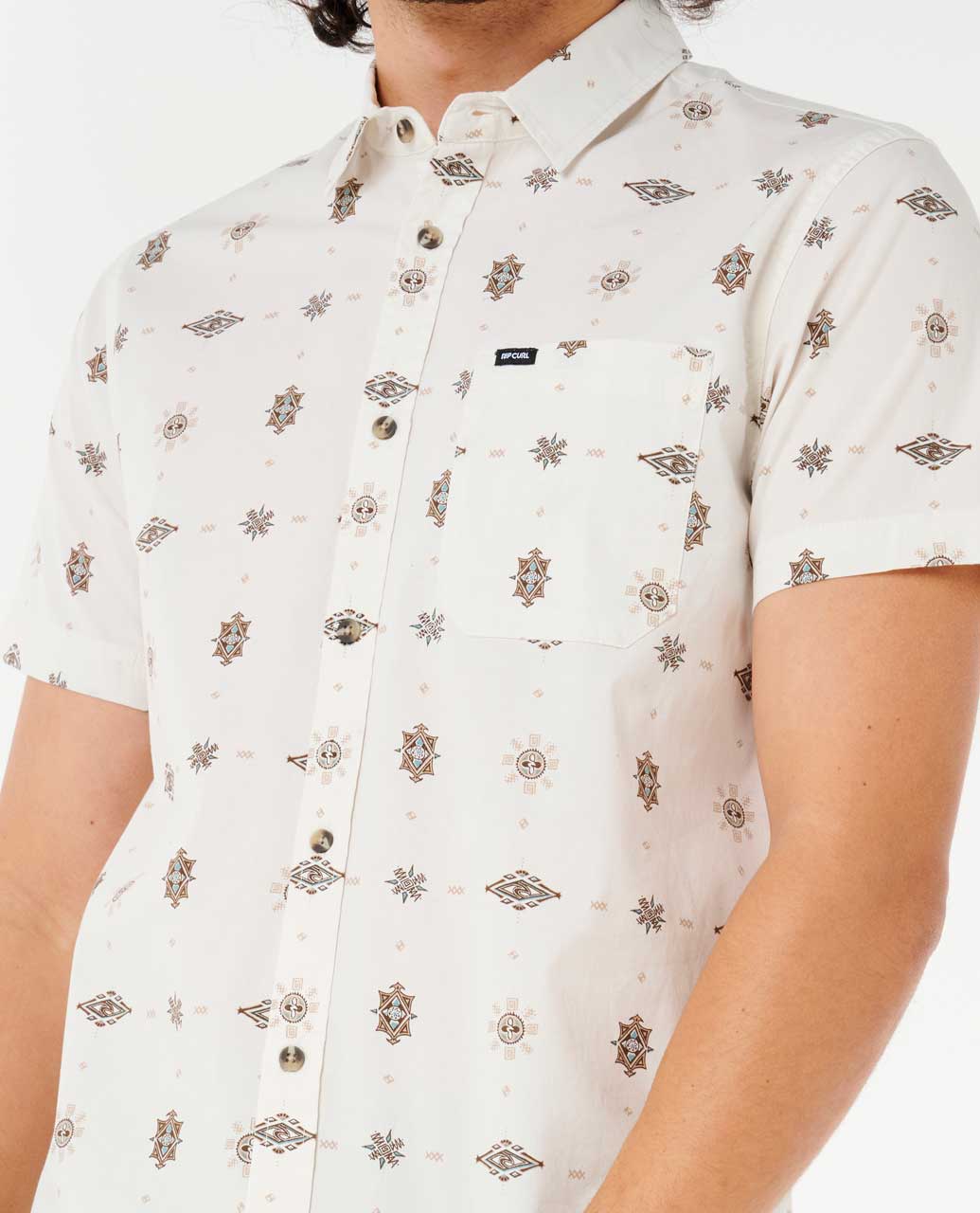 Rip Curl Men Diamond Micro Short Sleeve Shirt