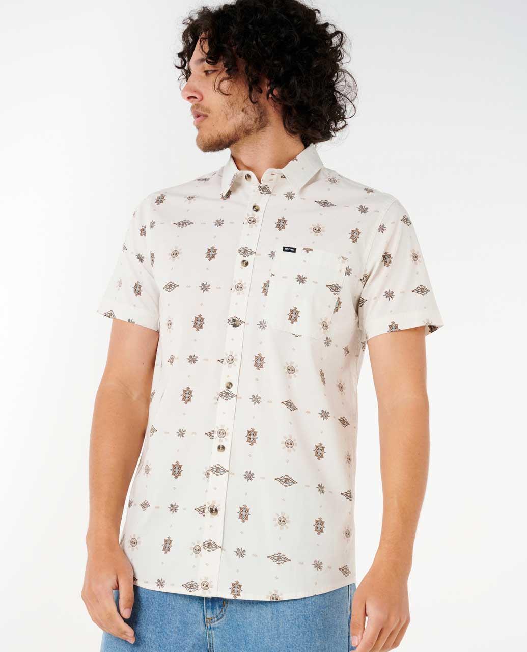 Rip Curl Men Diamond Micro Short Sleeve Shirt