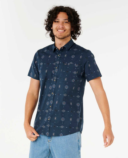 Rip Curl Men Diamond Micro Short Sleeve Shirt