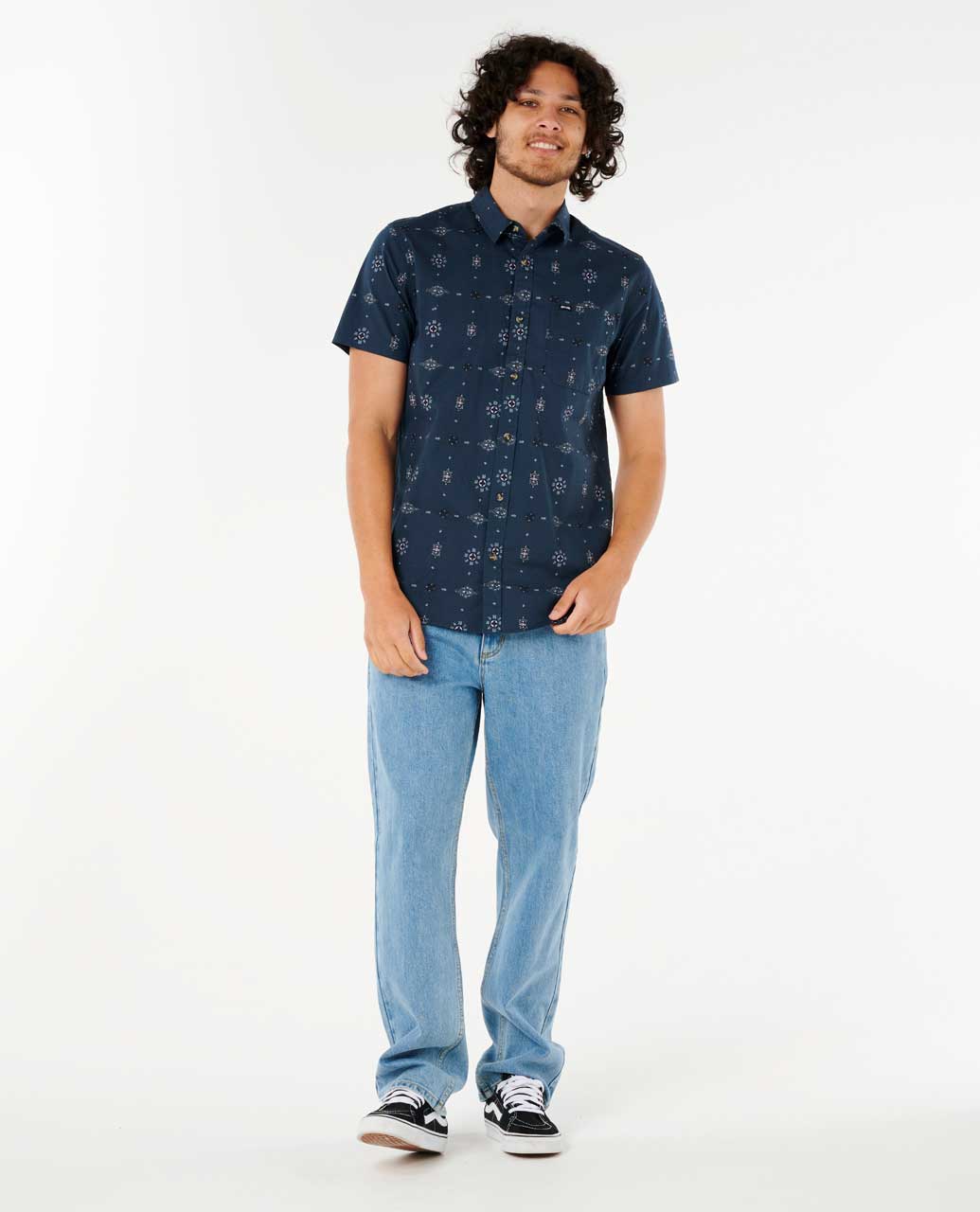 Rip Curl Men Diamond Micro Short Sleeve Shirt