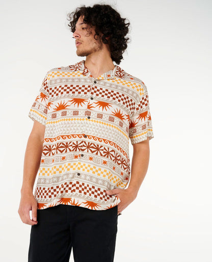 Rip Curl Men Fun Times Stripe Short Sleeve Shirt