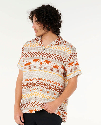 Rip Curl Men Fun Times Stripe Short Sleeve Shirt