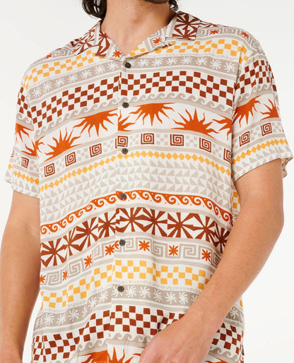 Rip Curl Men Fun Times Stripe Short Sleeve Shirt
