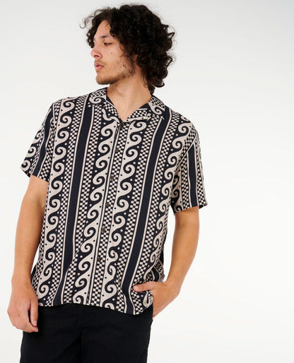 Rip Curl Men Fun Times Stripe Short Sleeve Shirt