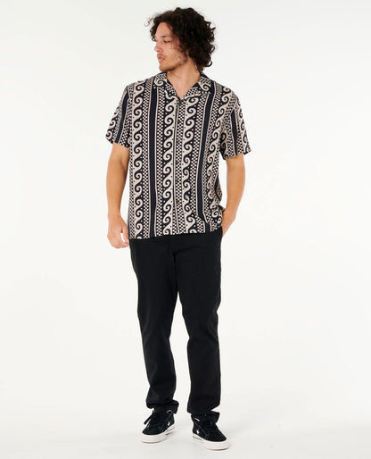 Rip Curl Men Fun Times Stripe Short Sleeve Shirt