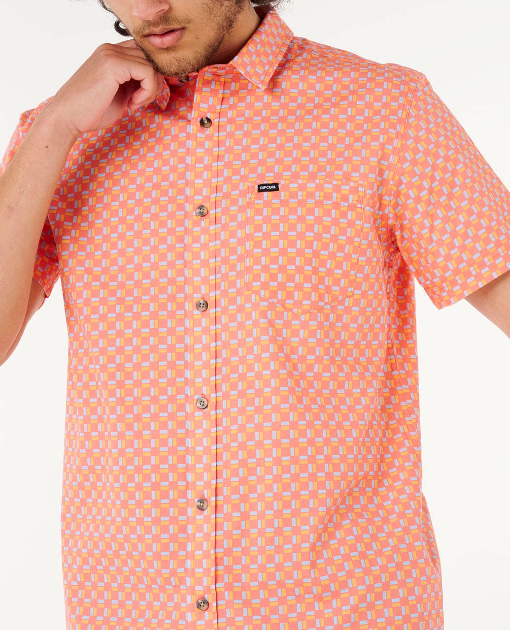Rip Curl Men Fun Times Ditsy Short Sleeve Shirt