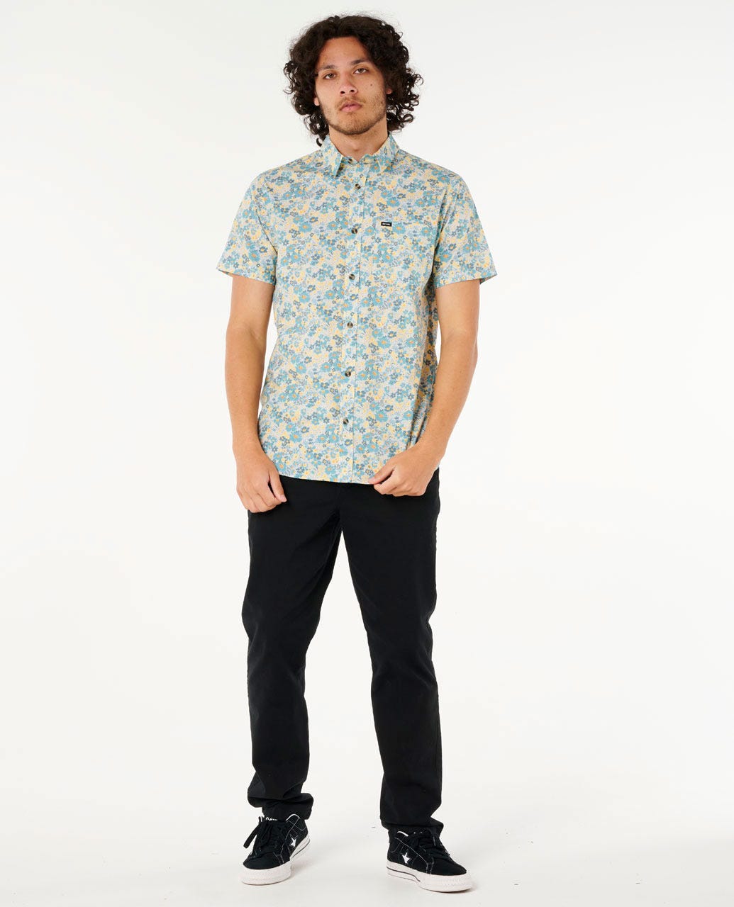 Rip Curl Men Fun Times Ditsy Short Sleeve Shirt
