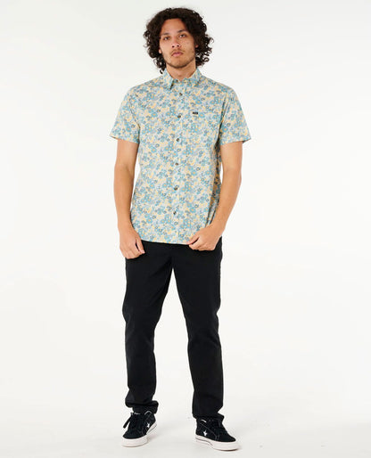 Rip Curl Men Fun Times Ditsy Short Sleeve Shirt