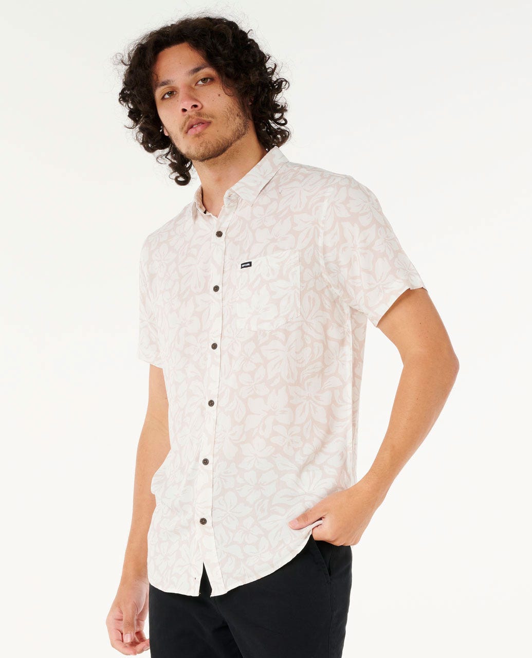Rip Curl Men Fun Times Floral Short Sleeve Shirt