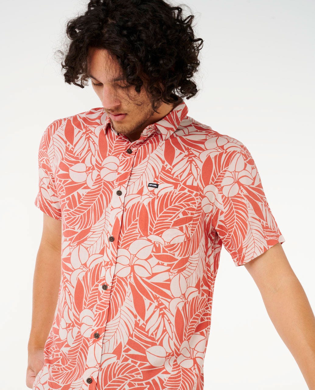Rip Curl Men Fun Times Floral Short Sleeve Shirt