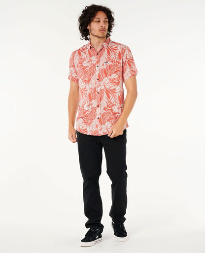Rip Curl Men Fun Times Floral Short Sleeve Shirt