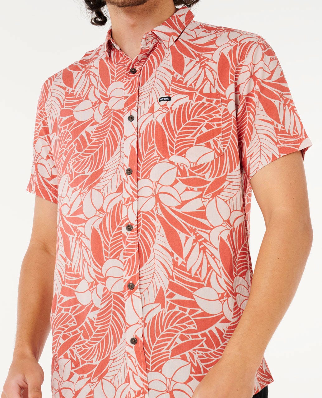 Rip Curl Men Fun Times Floral Short Sleeve Shirt
