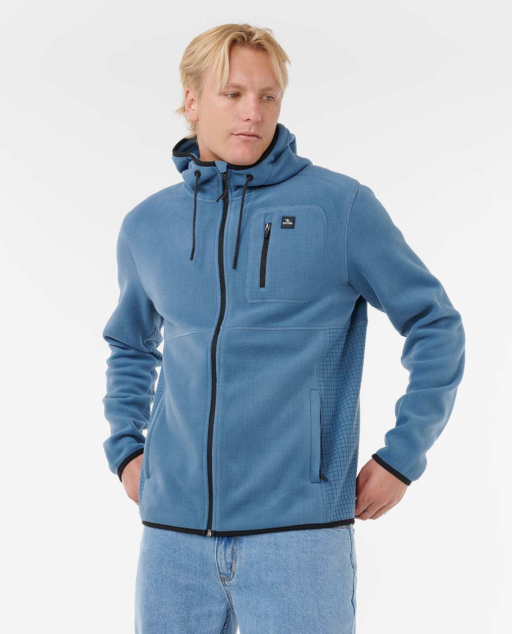 Rip Curl Men Departed Polar Fleece Zip Through Jacket