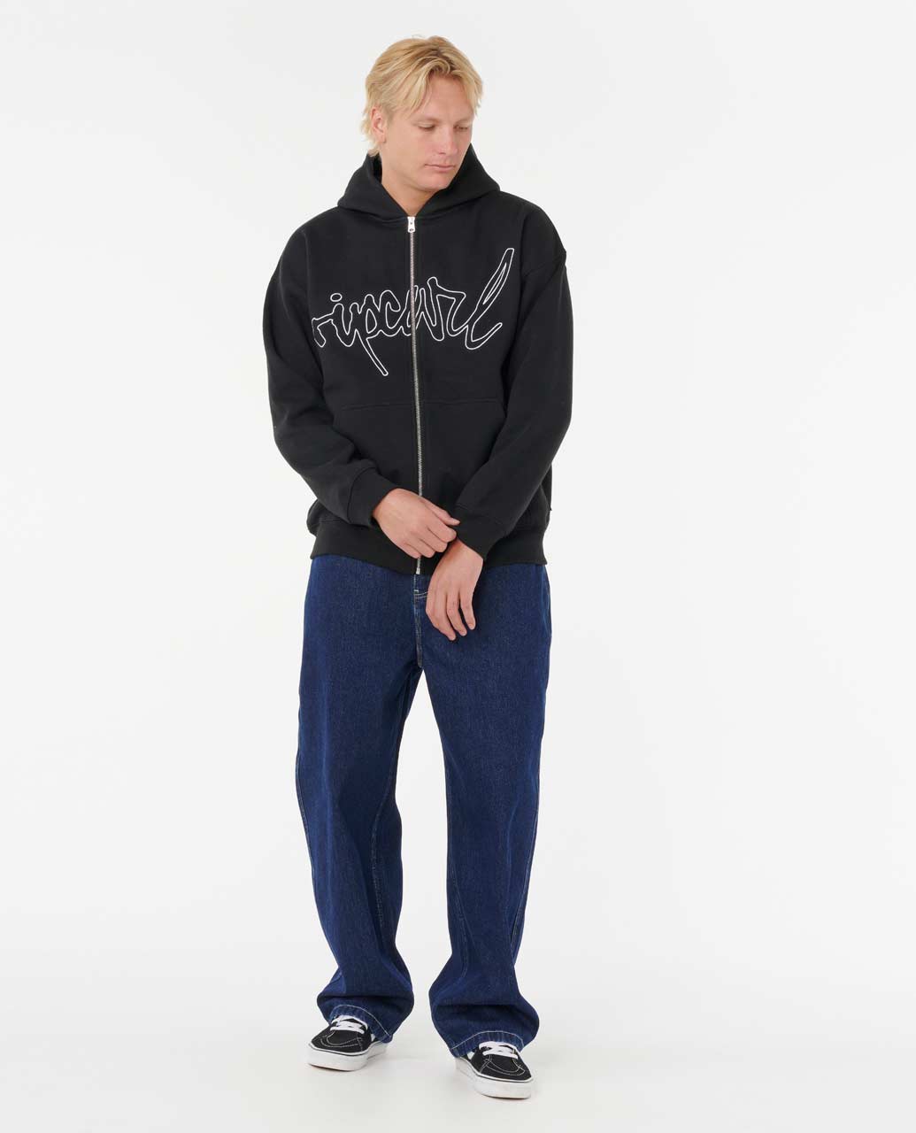 Rip Curl Men Medina Archive Script Zip Through Hood