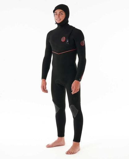 Rip Curl Men F-Bomb Fusion 4/3 Hooded Zip Free Fullsuit Wetsuit