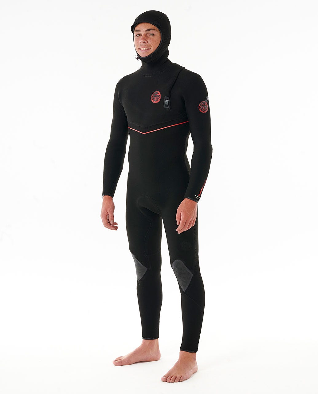 Rip Curl Men E7 Flashbomb Fusion 5/4 Hood Zip Free Fullsuit Wetsuit