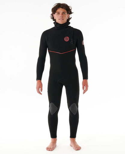 Rip Curl Men E7 Flashbomb Fusion 5/4 Hood Zip Free Fullsuit Wetsuit