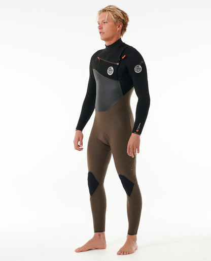 Rip Curl Men E7 Flashbomb 4/3 Chest Zip Wetsuit