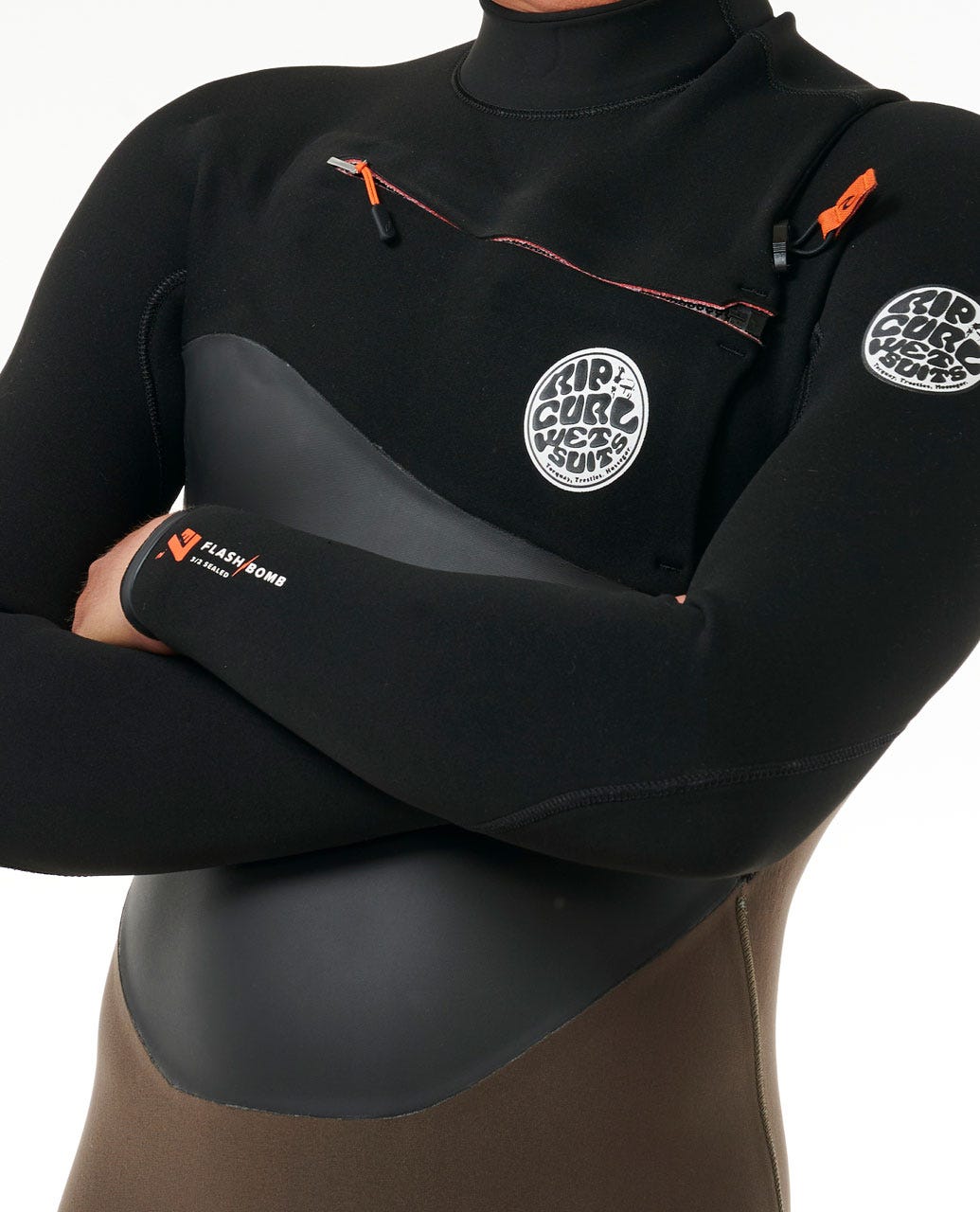 Rip Curl Men E7 Flashbomb 4/3 Chest Zip Wetsuit