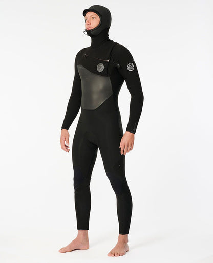 Rip Curl Men E7 Flashbomb 6/4 Hooded Chest Zip Fullsuit Wetsuit
