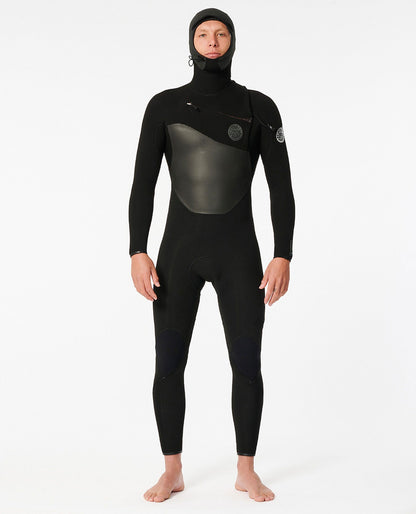 Rip Curl Men E7 Flashbomb 5/4 Hooded Chest Zip Fullsuit Wetsuit