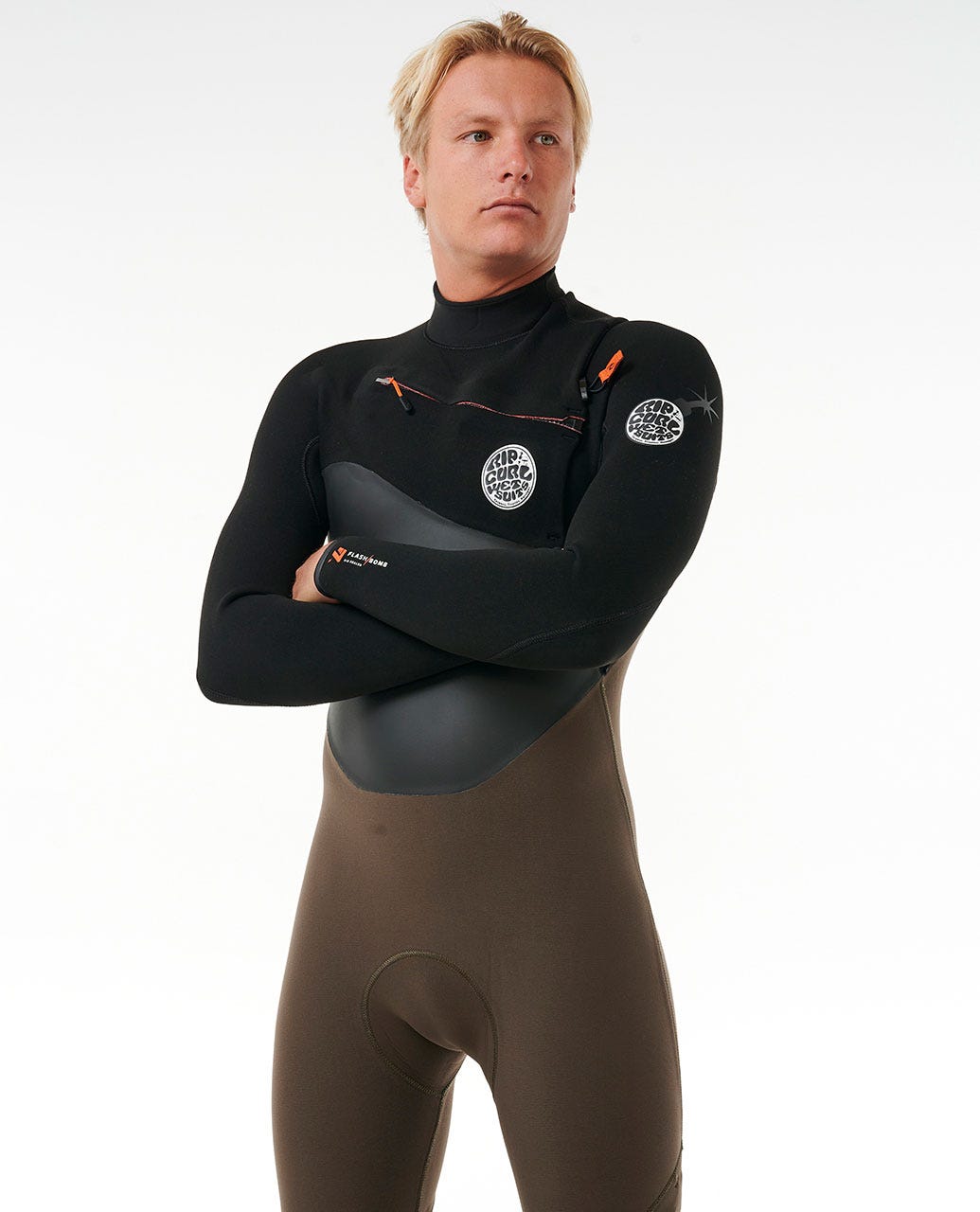 Rip Curl Men E7 Flashbomb 3/2 Chest Zip Wetsuit