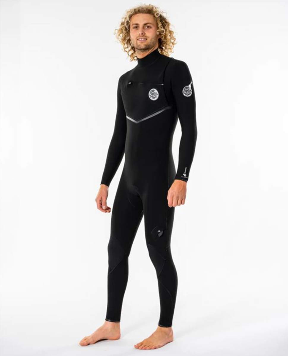 Rip Curl Men E7 E-Bomb 3/2 Chest Zip Fullsuit Wetsuit