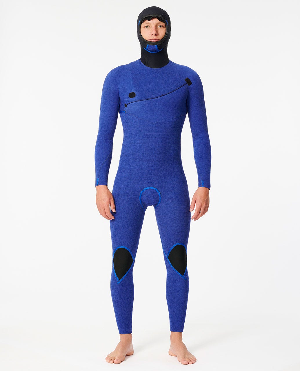 Rip Curl Men E7 E-Bomb 4/3 Hooded Zip Free Fullsuit Wetsuit