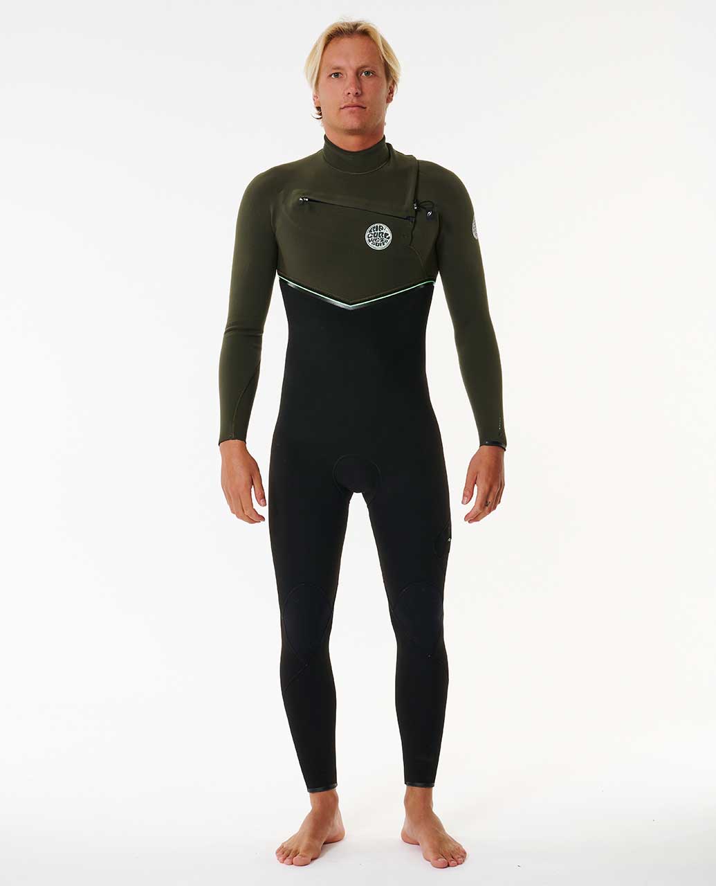 Rip Curl Men E7 E-Bomb 4/3 Chest Zip Fullsuit Wetsuit