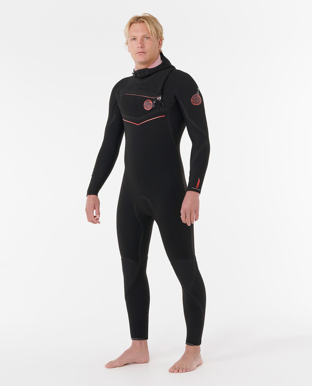 Rip Curl Men F-Bomb Fusion 4/3 Chest Zip With Hood Fullsuit Wetsuit