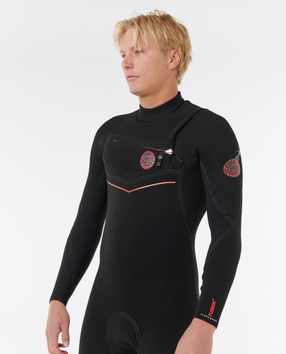 Rip Curl Men Flashbomb Fusion 4/3mm Chest Zip Fullsuit Wetsuit
