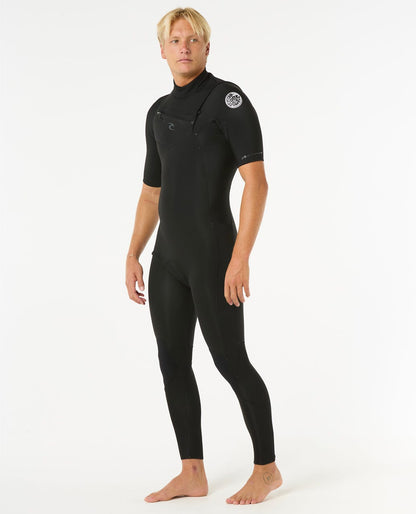 Rip Curl Men Mens Dawn Patrol 2/2 Short Sleeve Chest Zip Wetsuit