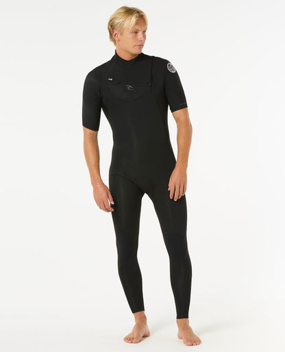 Rip Curl Men Mens Dawn Patrol 2/2 Short Sleeve Chest Zip Wetsuit