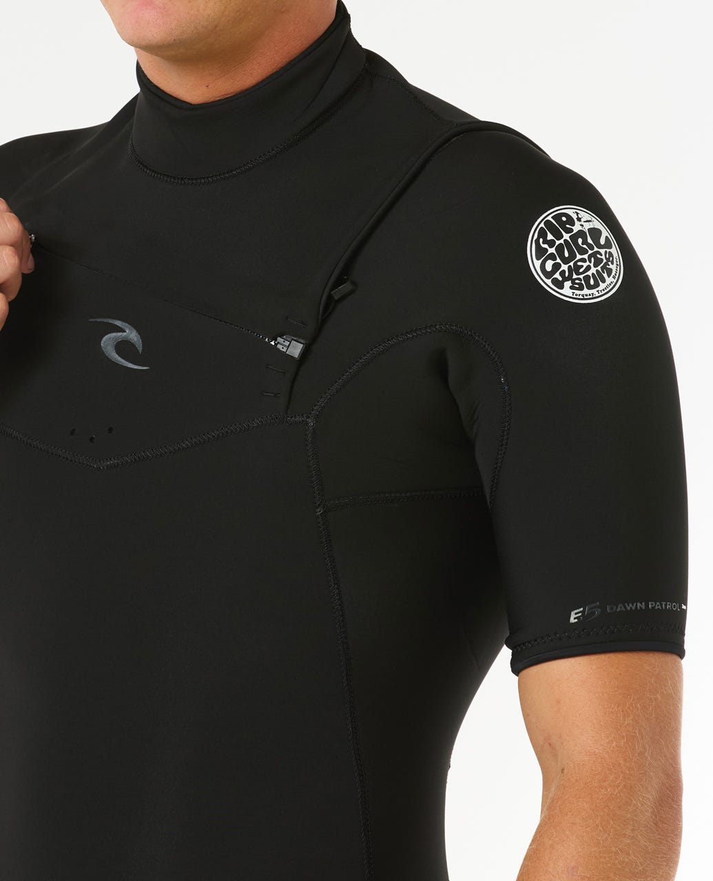 Rip Curl Men Mens Dawn Patrol 2/2 Short Sleeve Chest Zip Wetsuit