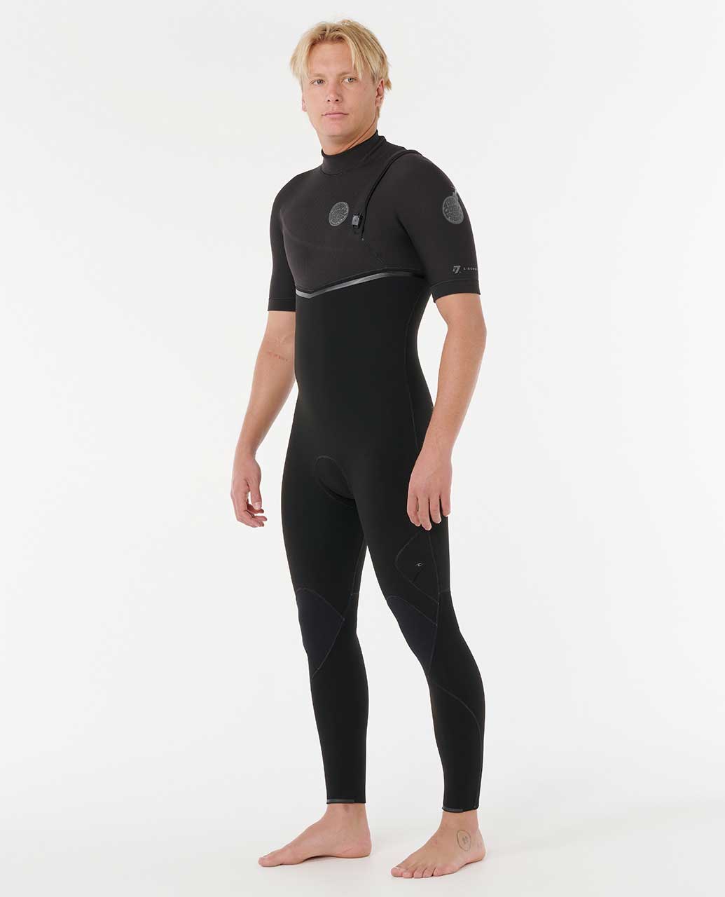 Rip Curl Men E-Bomb 2/2 Zip Free Short Sleeve Springsuit