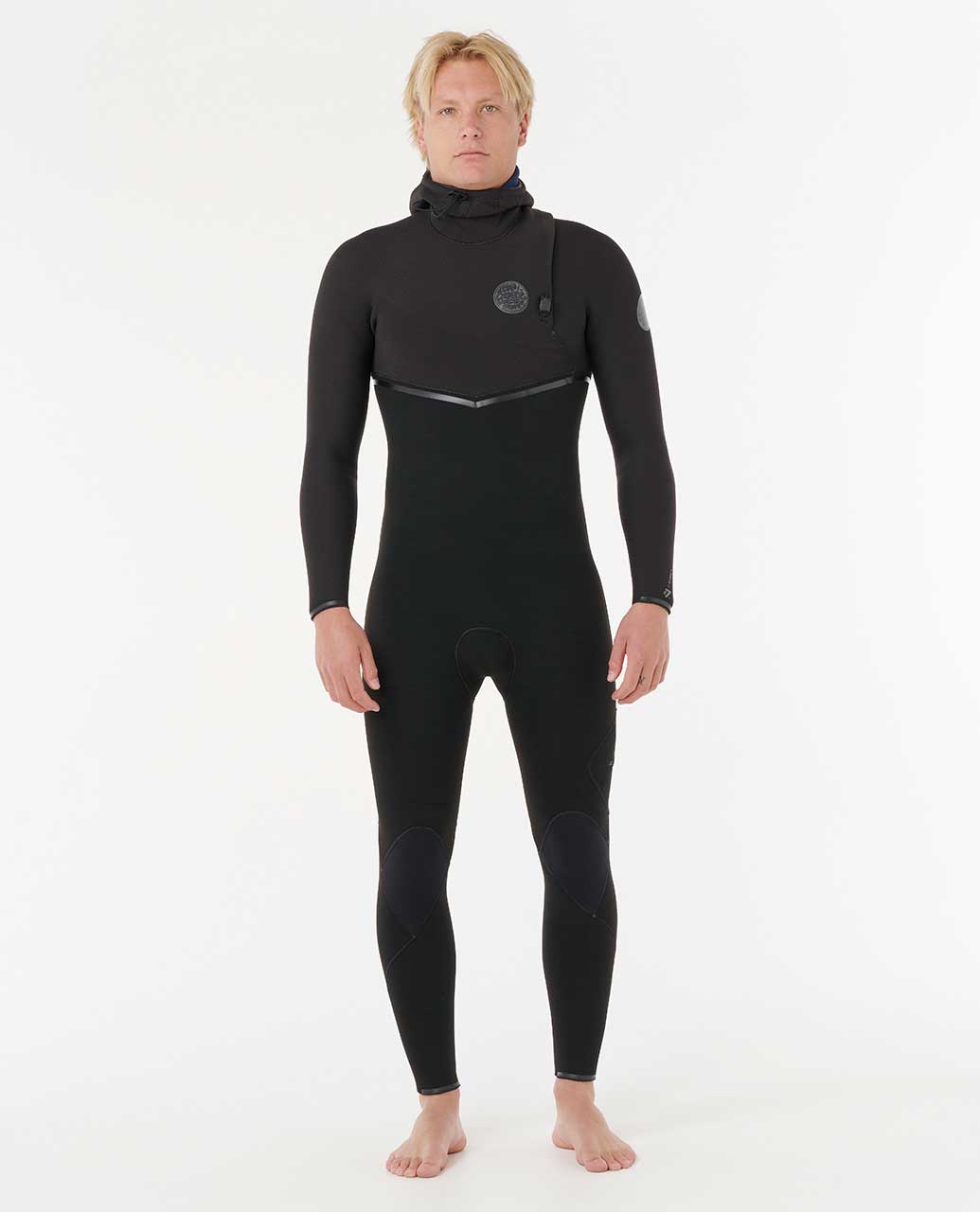 Rip Curl Men E-Bomb 4/3 Zip Free With Hood Fullsuit Wetsuit