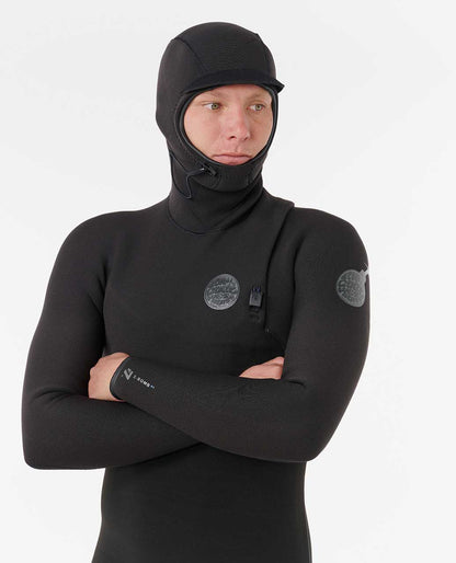 Rip Curl Men E-Bomb 4/3 Zip Free With Hood Fullsuit Wetsuit