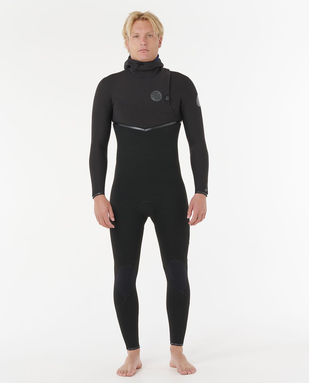 Rip Curl Men E-Bomb 5/4 Zip Free With Hood Fullsuit Wetsuit