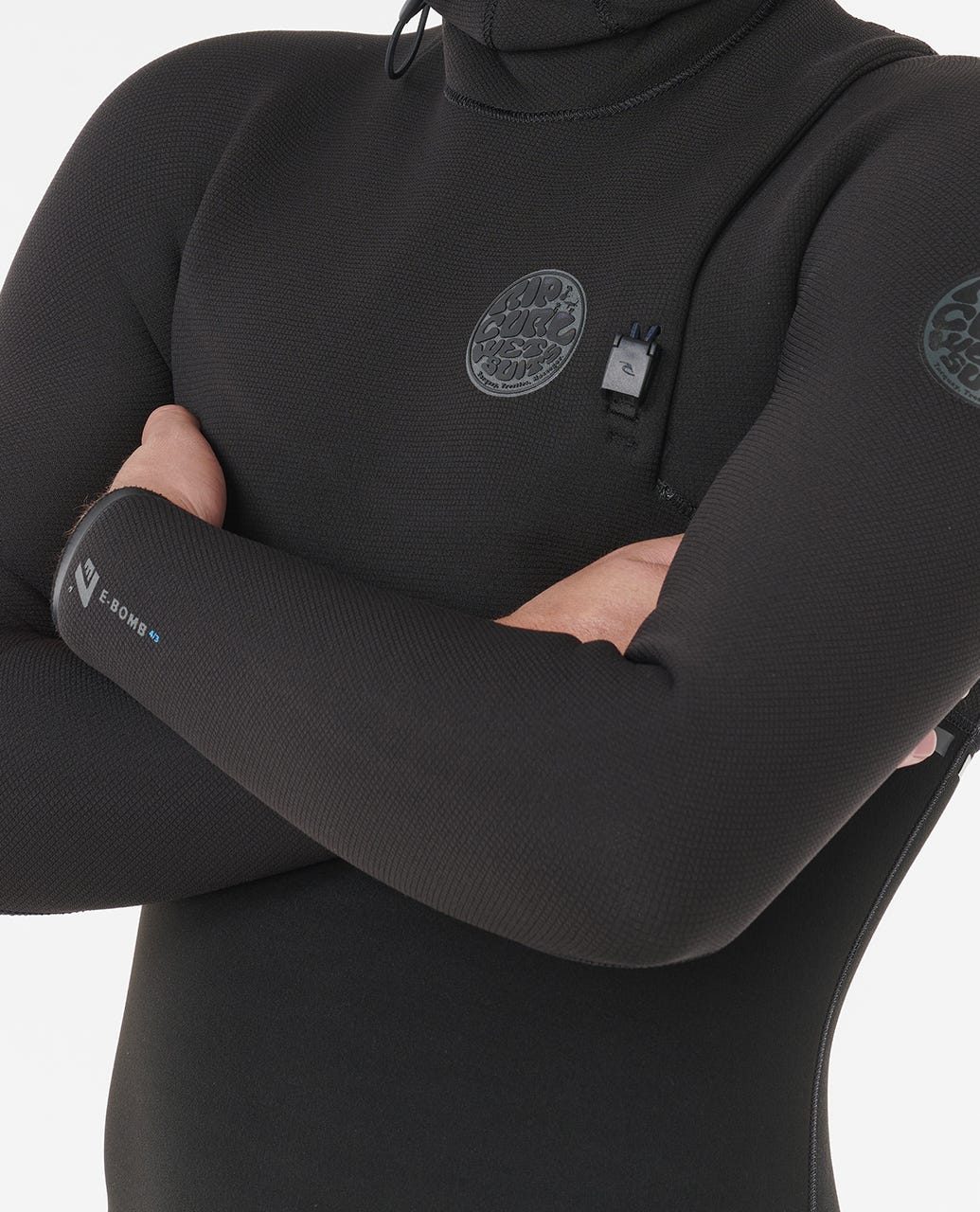 Rip Curl Men E-Bomb 5/4 Zip Free With Hood Fullsuit Wetsuit