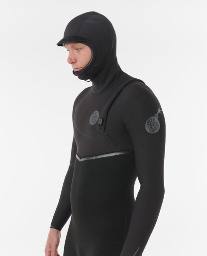 Rip Curl Men E-Bomb 5/4 Zip Free With Hood Fullsuit Wetsuit