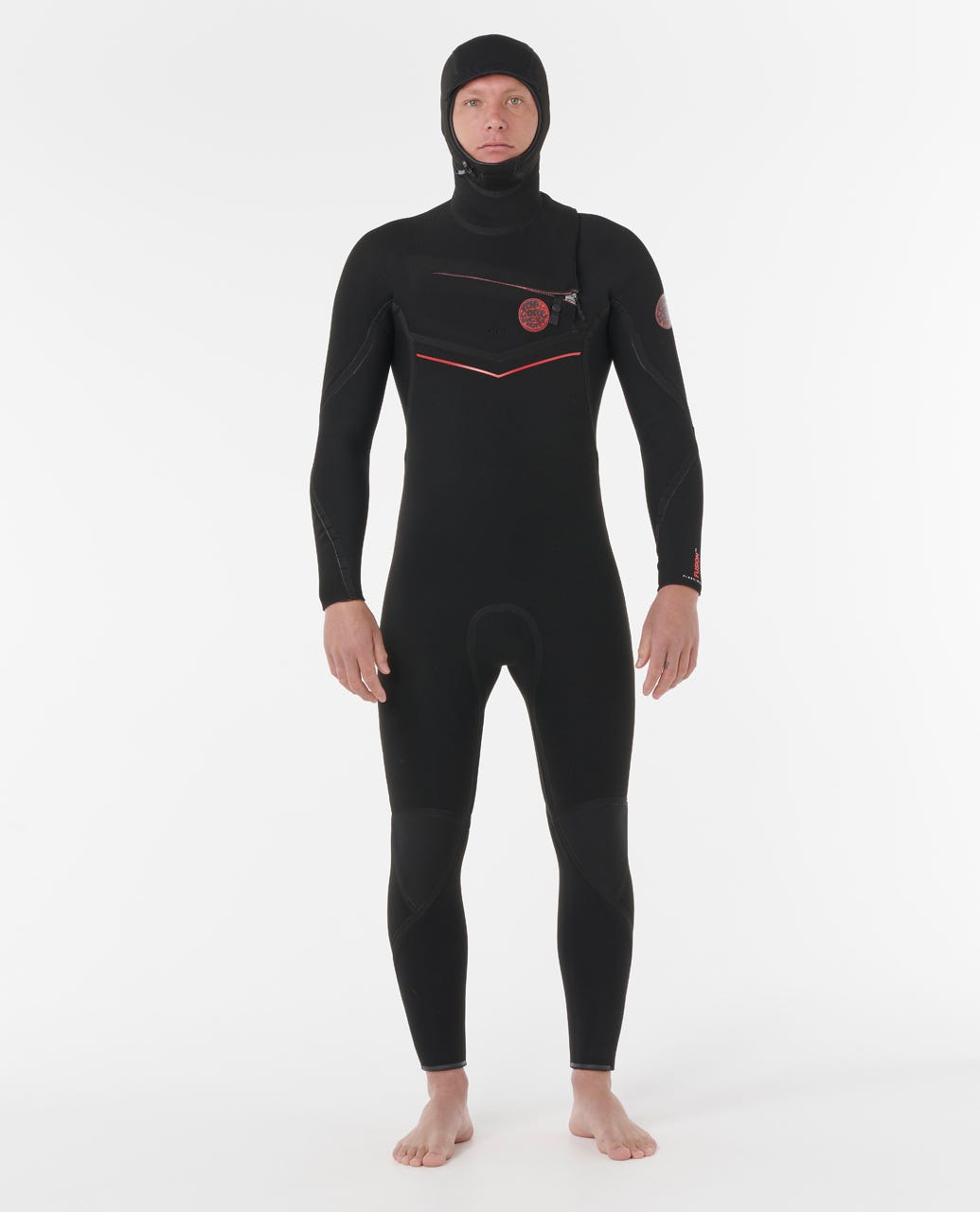 Rip Curl Men F-Bomb Fusion 5/4 Chest Zip With Hood Fullsuit Wetsuit
