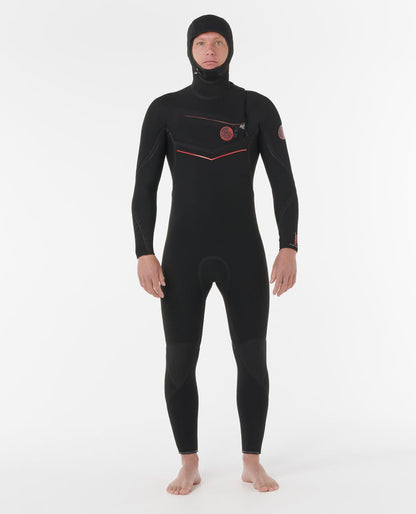 Rip Curl Men F-Bomb Fusion 5/4 Chest Zip With Hood Fullsuit Wetsuit