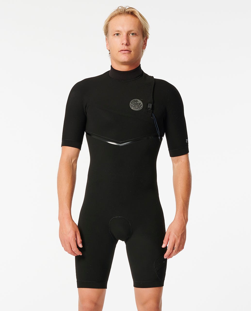 Rip Curl Men E-Bomb 2/2mm Zip Free Short Sleeve Springsuit Wetsuit