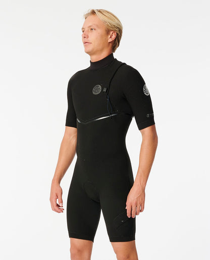 Rip Curl Men E-Bomb 2/2mm Zip Free Short Sleeve Springsuit Wetsuit