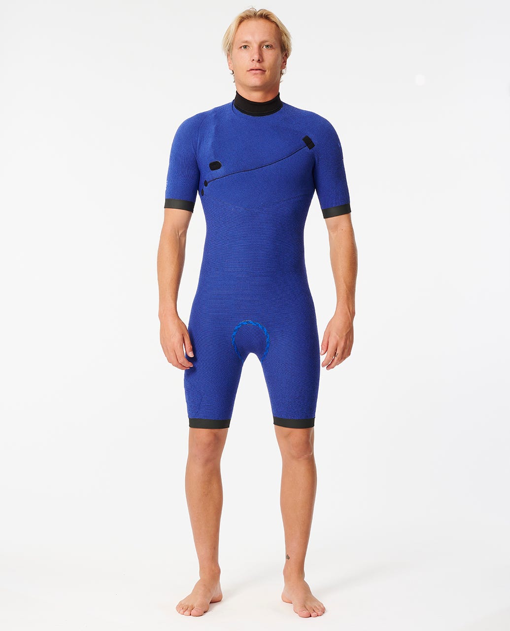 Rip Curl Men E-Bomb 2/2mm Zip Free Short Sleeve Springsuit Wetsuit