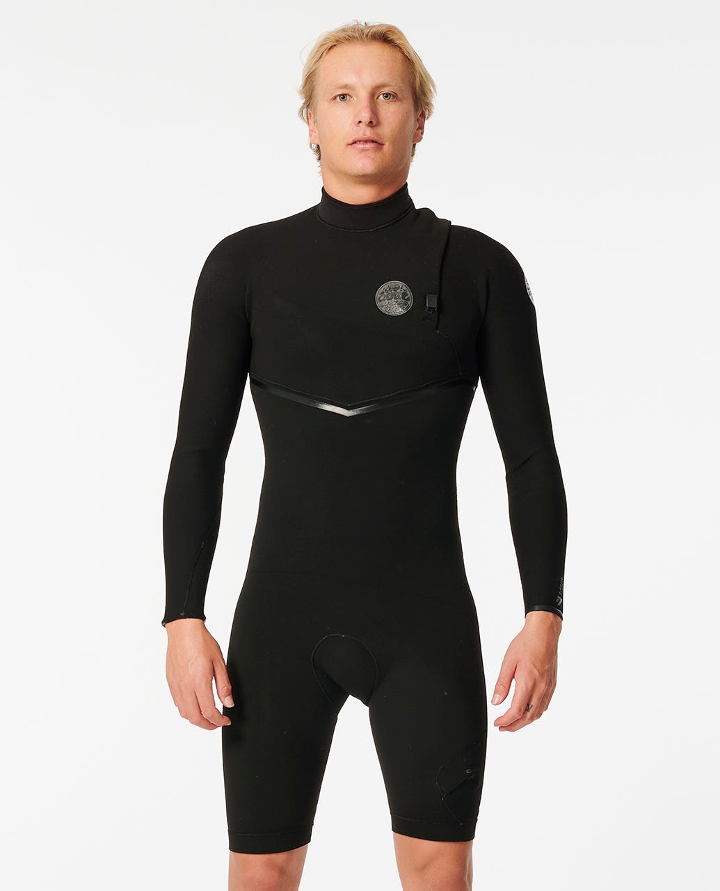 Rip Curl Men E-Bomb 2mm Zip Free Long Sleeve Short Leg Springsuit Wetsuit