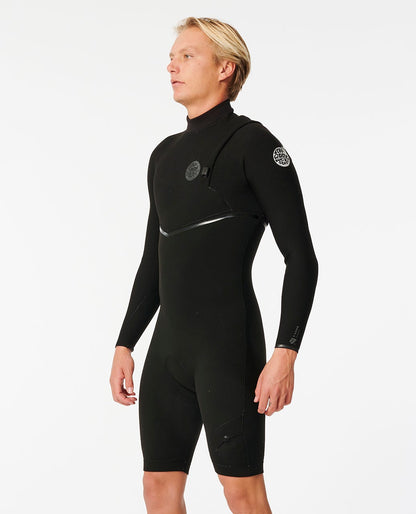 Rip Curl Men E-Bomb 2mm Zip Free Long Sleeve Short Leg Springsuit Wetsuit