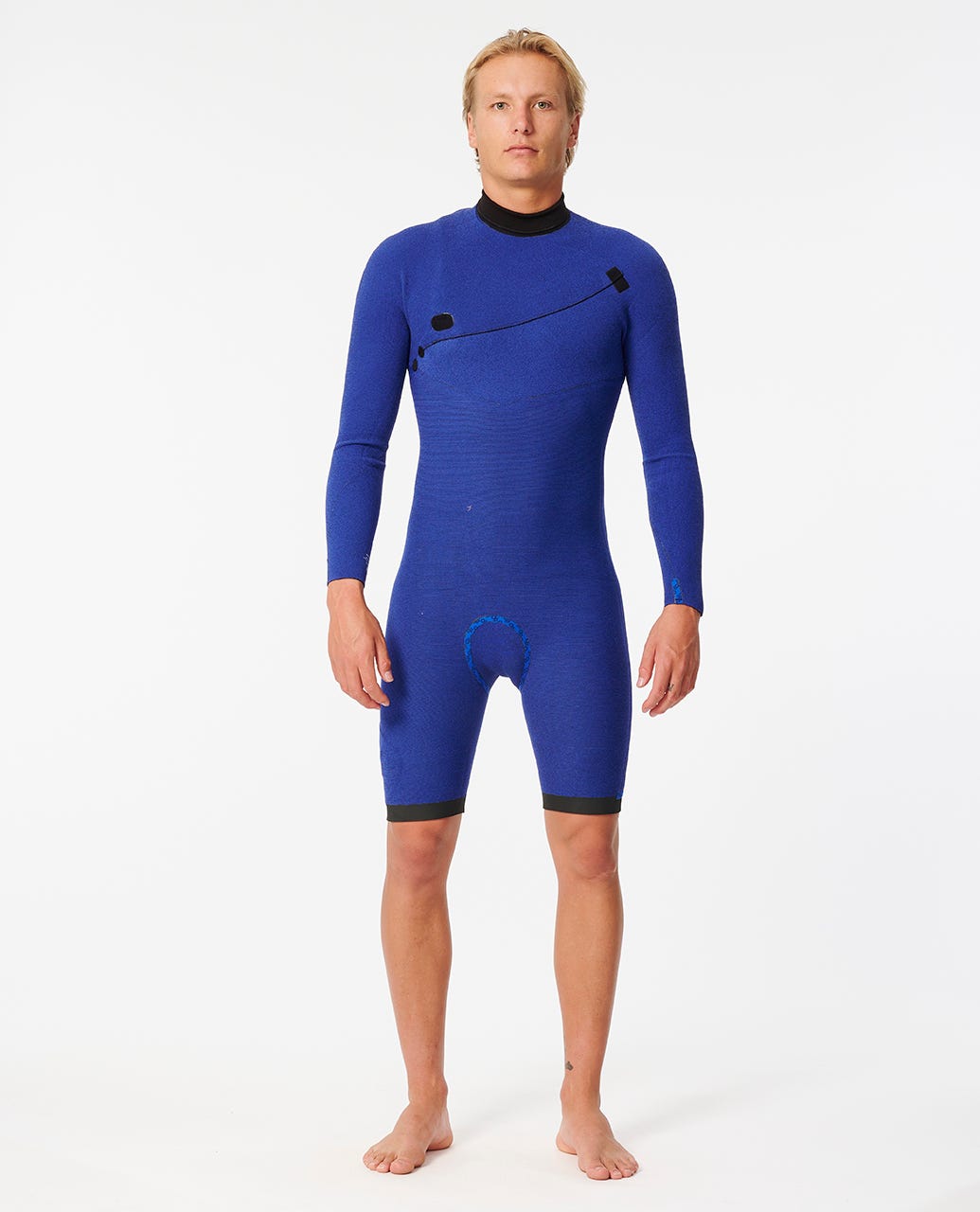 Rip Curl Men E-Bomb 2mm Zip Free Long Sleeve Short Leg Springsuit Wetsuit
